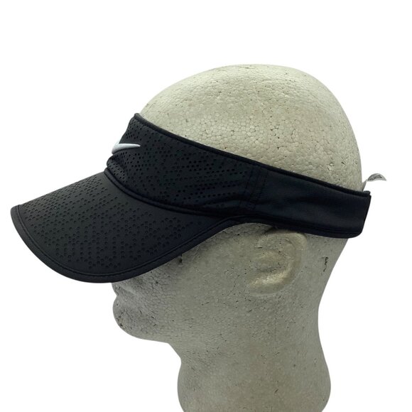 Nike Golf Black Visor Cap One Size Adjustable Strap Tennis Pickleball - Picture 2 of 7